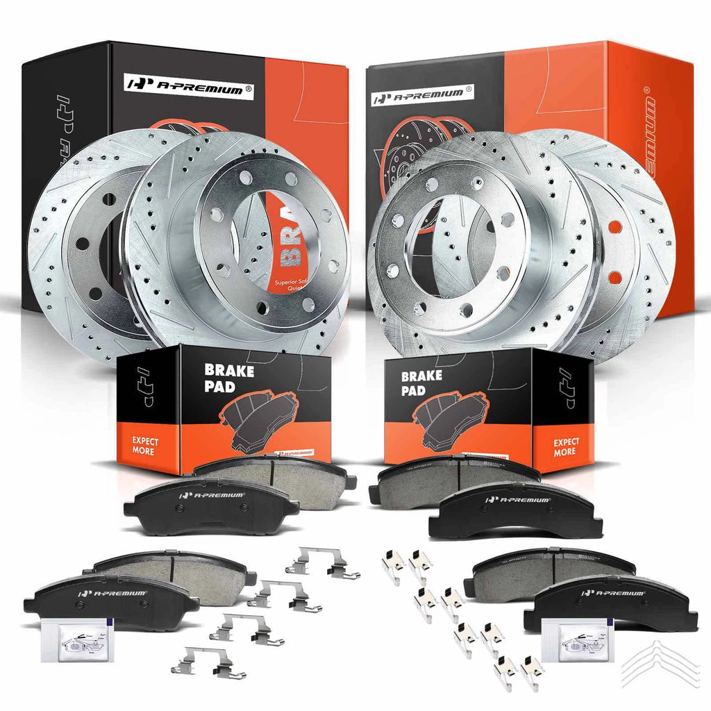 Drilled Brake Rotors & Ceramic Pads for Ford Excursion (2000–2005)