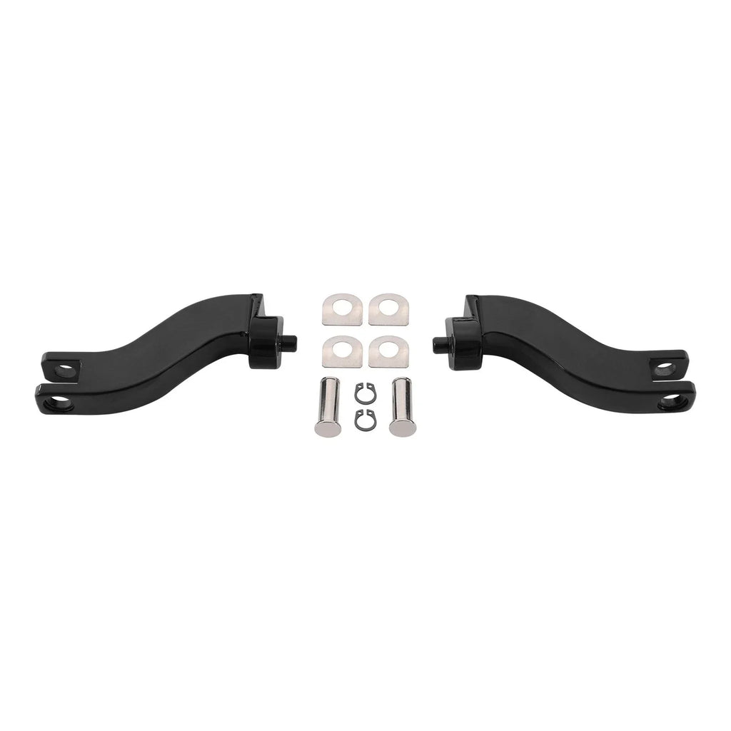 Rear Passenger Foot Peg Mounts for Harley Touring (1993-2025) Black/Chrome