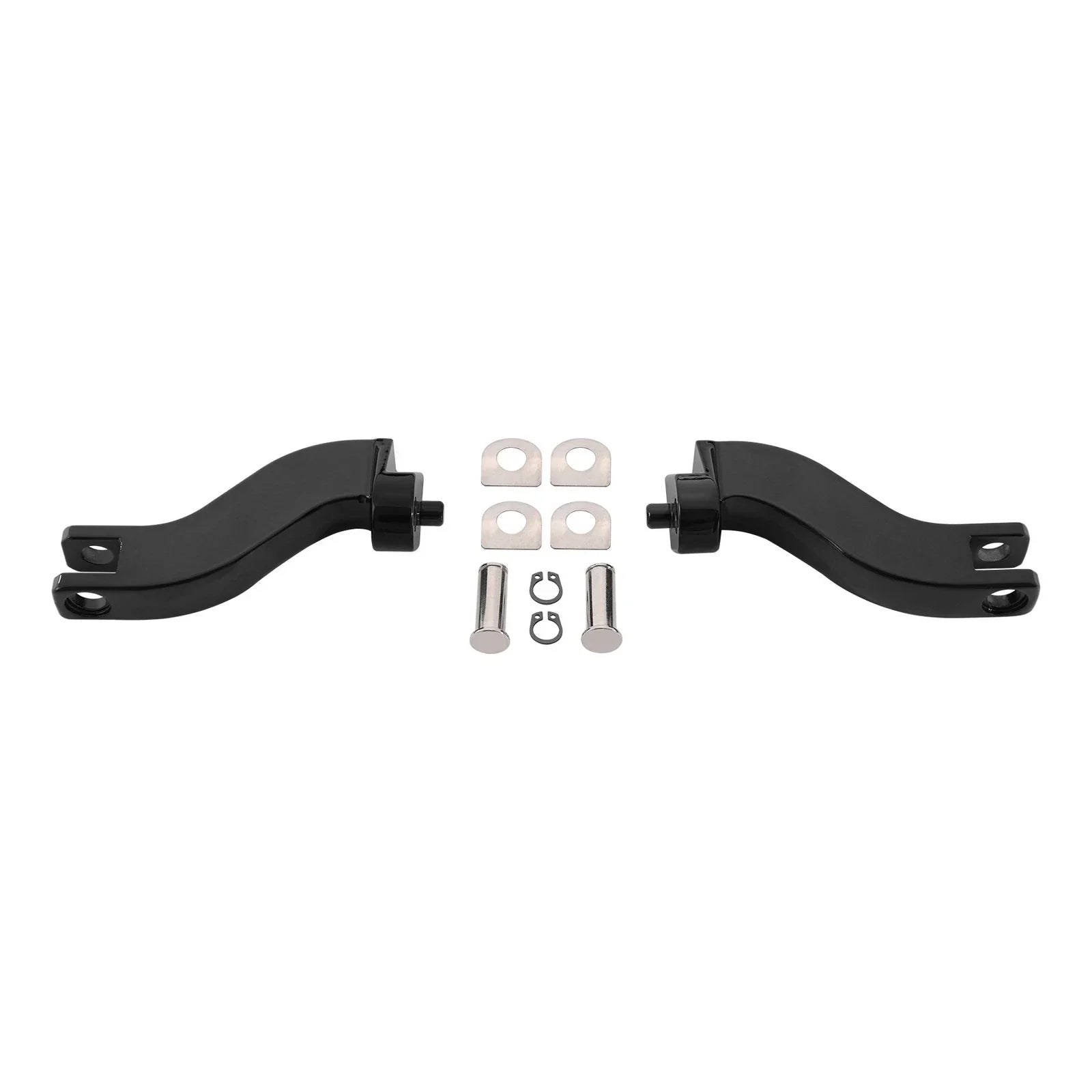 Rear Passenger Foot Peg Mounts for Harley Touring (1993-2025) Black/Chrome