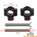 1" Black Handlebar Risers Clamp for Harley Honda Yamaha Suzuki Bobber