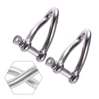 Stainless Steel Twisted Shackle with Screw Pin 8mm 10mm 12mm for Marine Duty