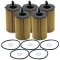 Set of 5 Engine Oil Filters for Hyundai Kia V6 (StdAsp GAS)