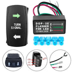 Turn Signal Rocker Switch with LED Flasher Relay for ATV UTV Motorcycle