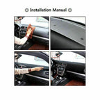 Black Dash Mat for Ford Fiesta MK7 Dashboard Cover (2009-2015)