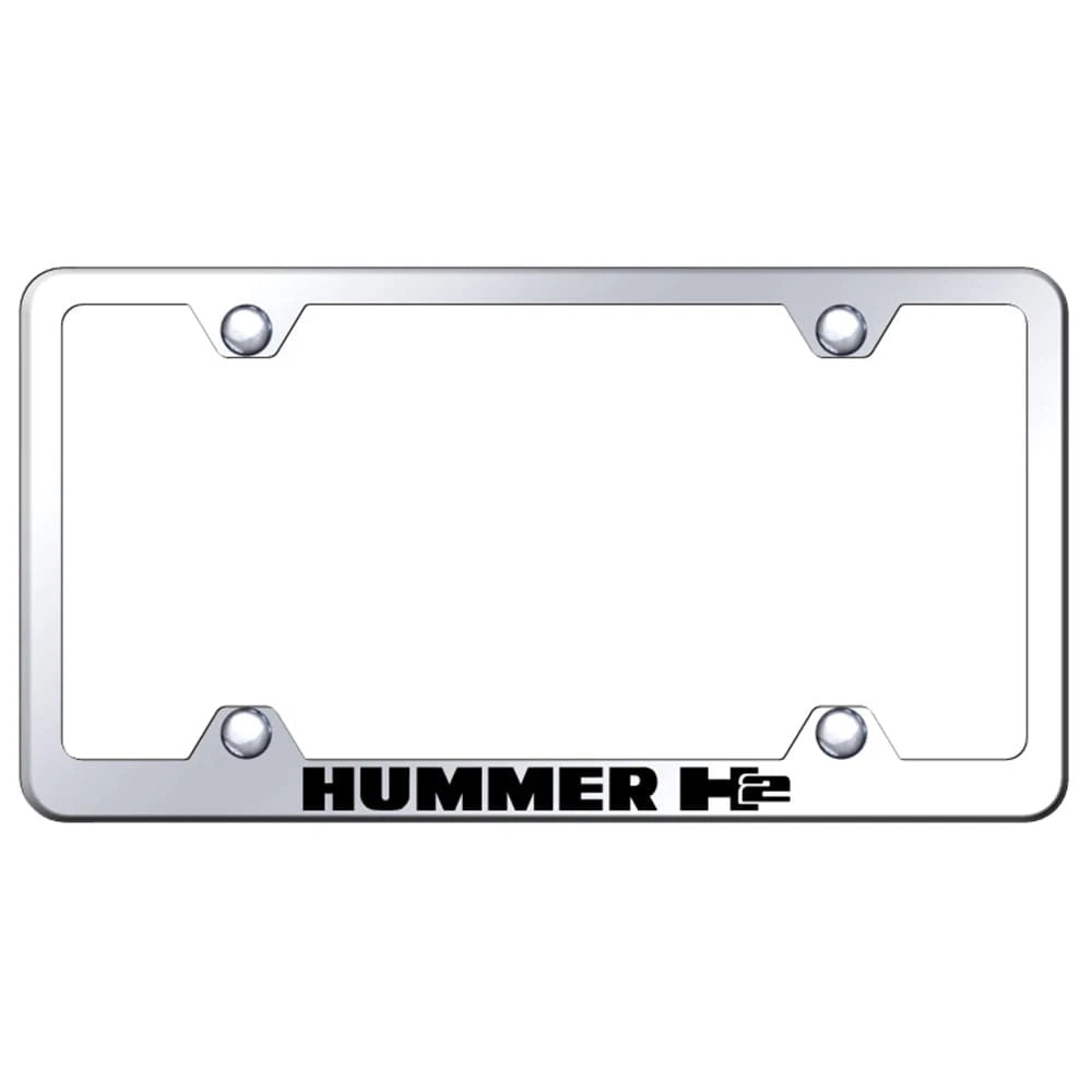 Stainless Steel Wide Body License Plate Frame -Officially Licensed for Hummer H2