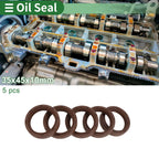 Set of 5 Oil Seals FKM Rubber 35x45x10mm for High Pressure