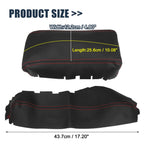 Set of 3 Armrest Covers for Honda Civic (2016–2020) Black Red Line