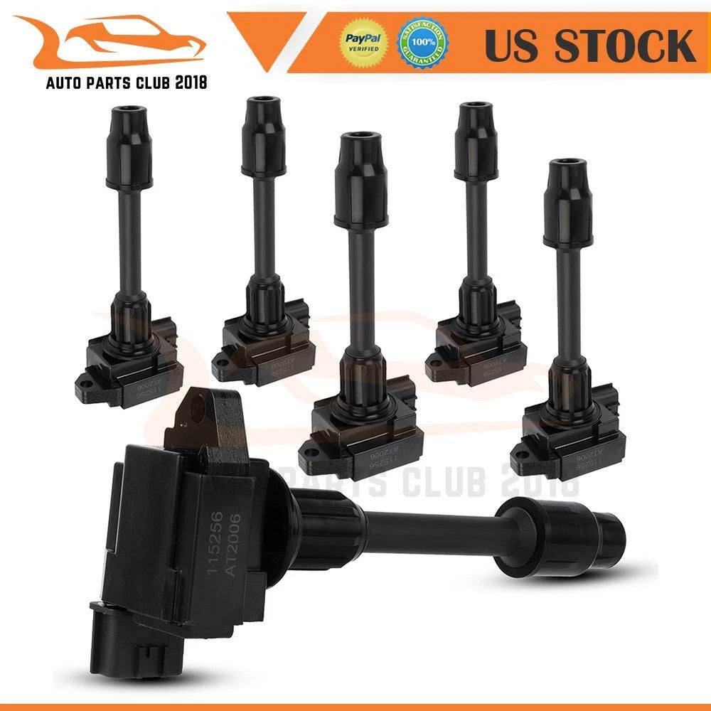 Set of 6 Ignition Coils for Infiniti QX4 Nissan Pathfinder (1996–2004)