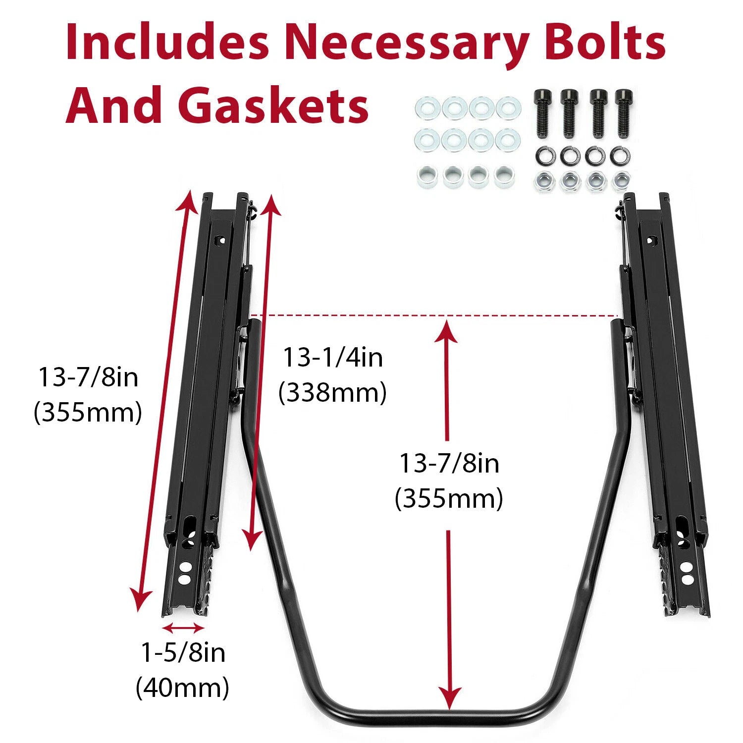 Dual Lock Steel Slider Rails Bracket for Racing Seat Base