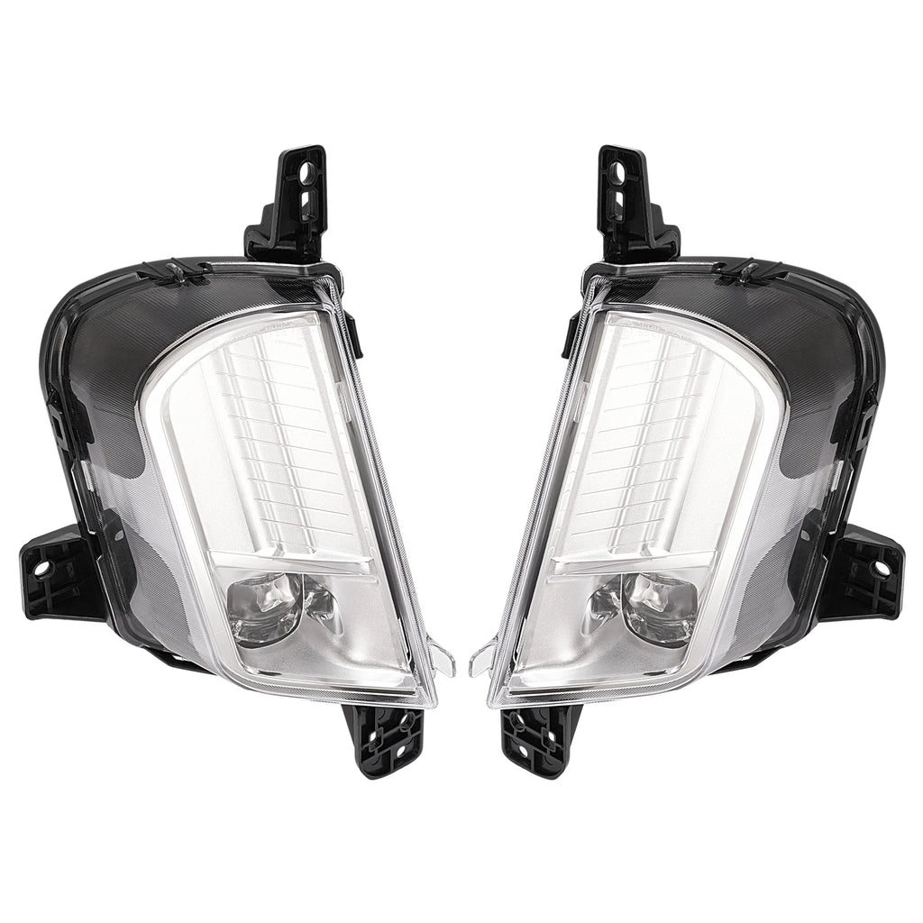 2X Clear LED Front Bumper Fog Lights for Ford Edge (2019-2024)