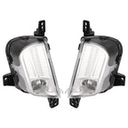 2X Clear LED Front Bumper Fog Lights for Ford Edge (2019-2024)