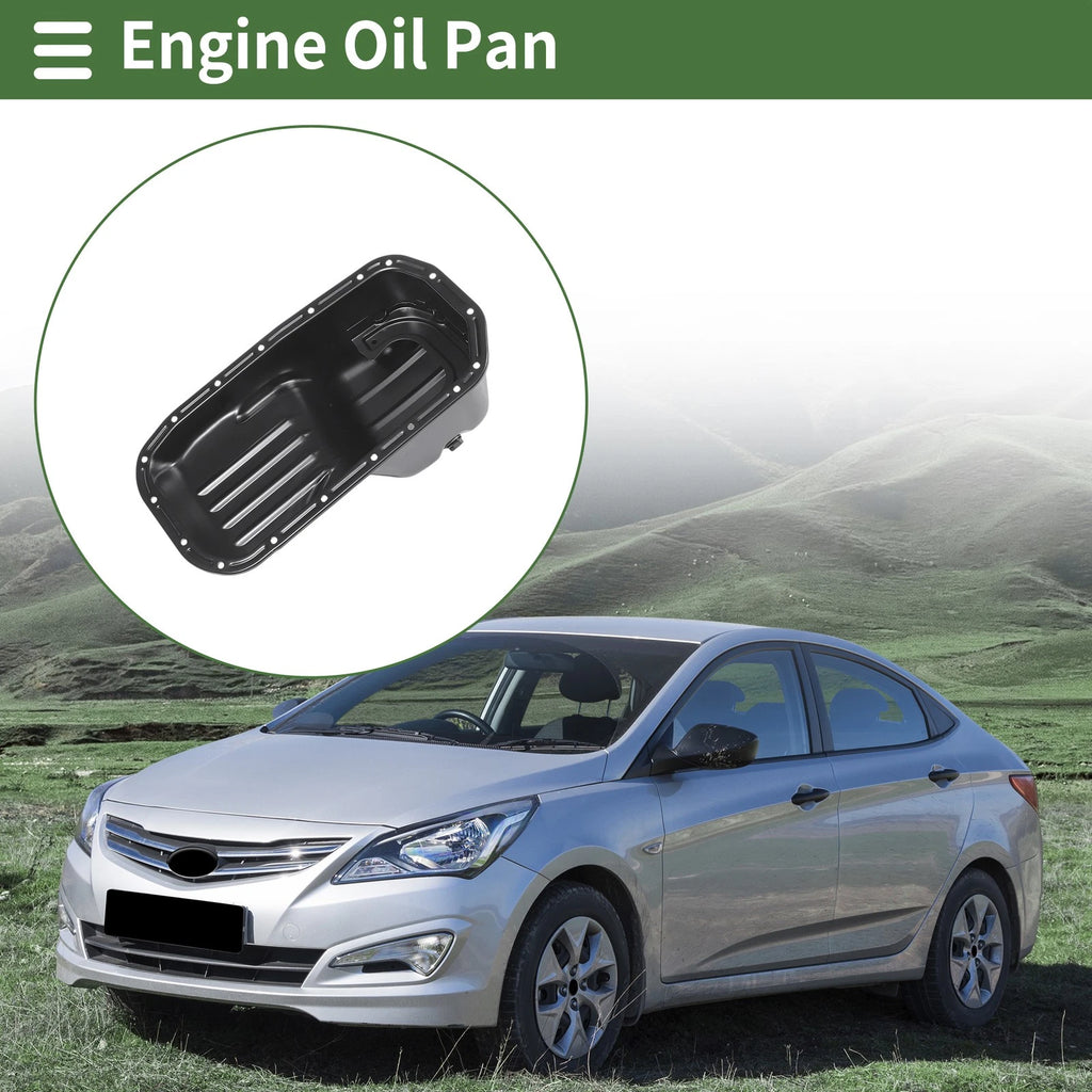 1 Pc Engine Oil Pan No.2151026010 for Hyundai Accent (1994–2000) Iron Black