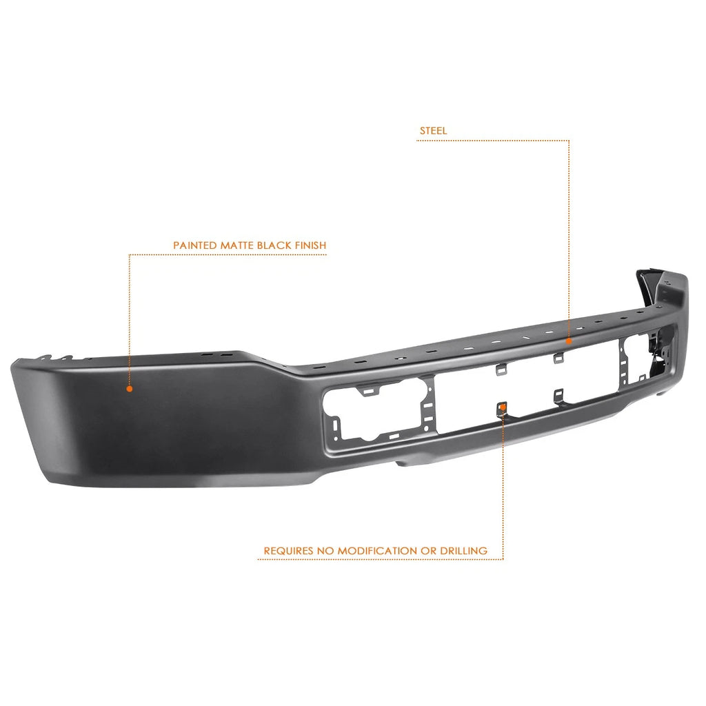 Steel Front Bumper Face Bar for Ford F150 (2018–2020) Black