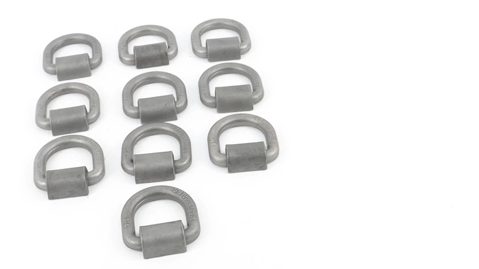 Set of 10 Heavy Duty 3/4" Weld-On Forged D Rings for Flatbed Truck Trailer