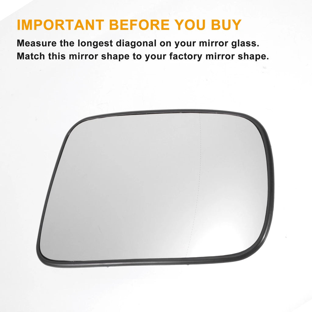 Right Side Heated White Mirror Glass for Honda HR-V CR-V (1996–2006)