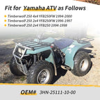 Rear Brake Drum & Backing Plate W/Shoes Kit for Yamaha Timberwolf 250 (1994–2000)