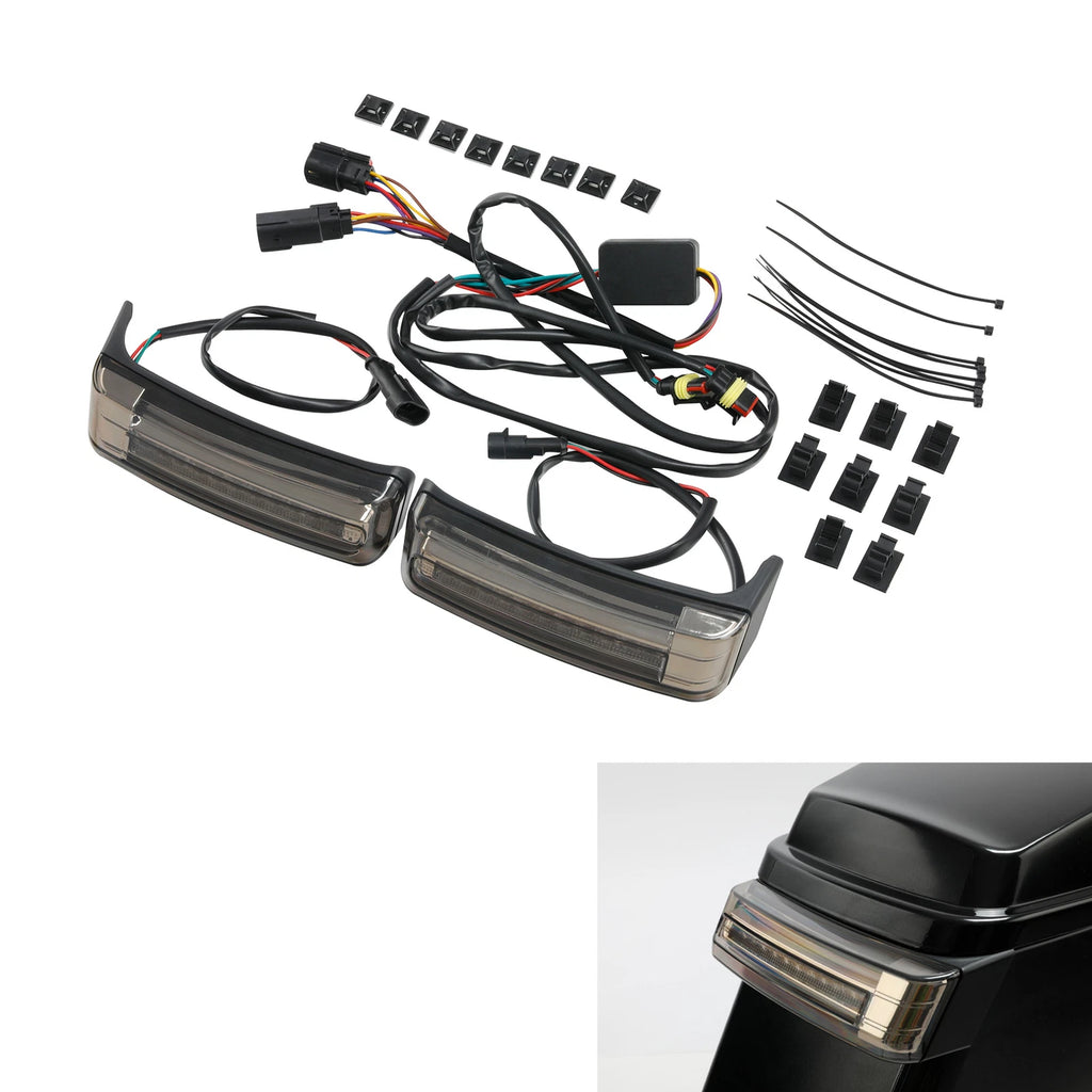 LED Saddlebags Brake Run Turn Signal Lights for Harley Touring Glide (2014–2023)