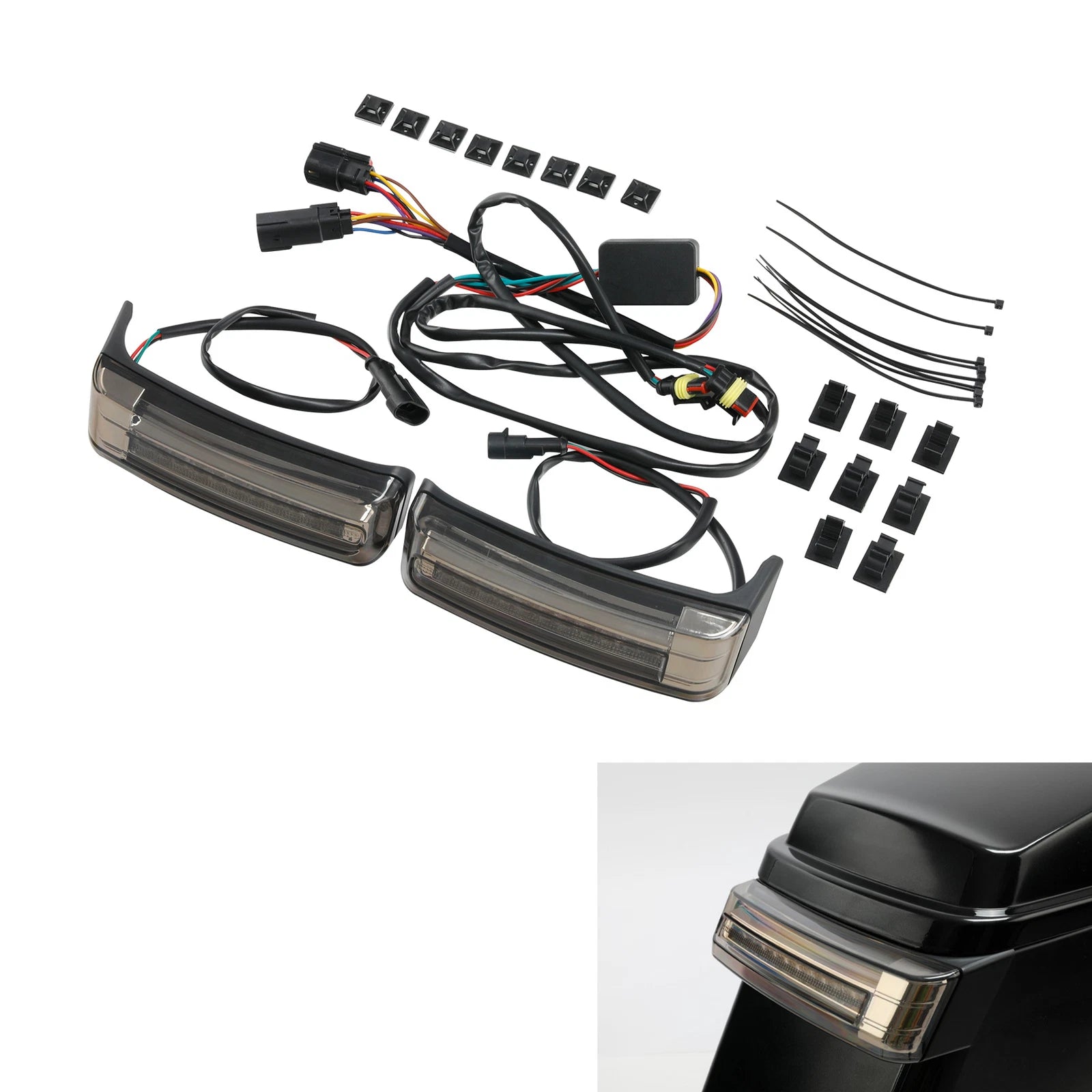 LED Saddlebags Brake Run Turn Signal Lights for Harley Touring Glide (2014–2023)