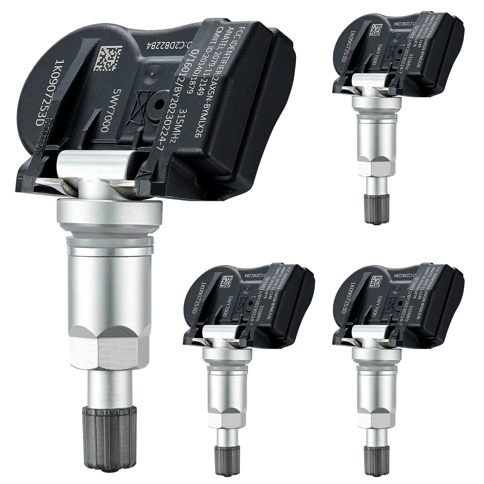 4PC TPMS Tire Pressure Sensor for VW Eos 2.0L (2007–2016)