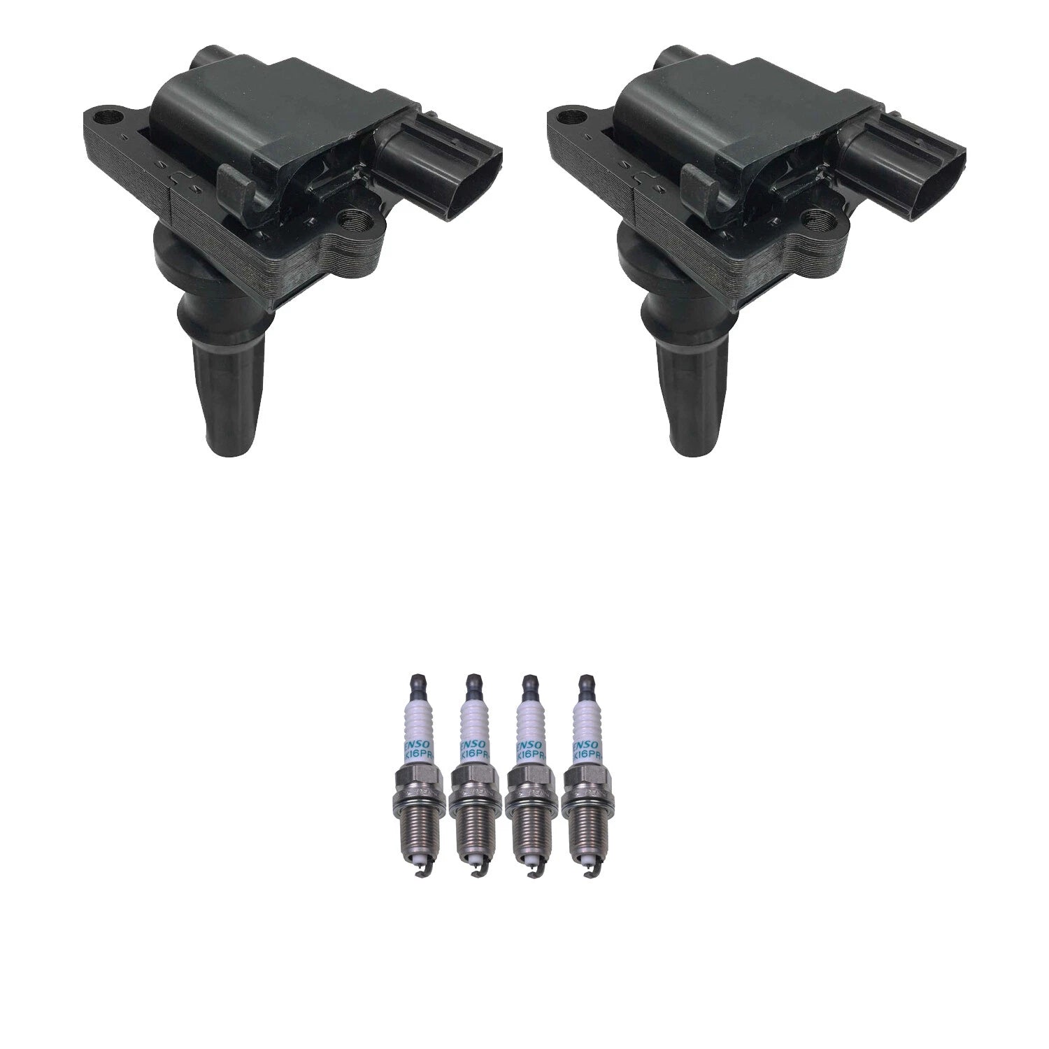 Set of 2 Ignition Coils & 4 Denso Iridium Spark Plugs for Kia Optima (2011–2015)
