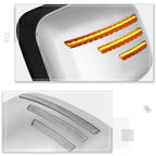 Sequential LED Amber Turn Signal Hood Mirrors for Freightliner Cascadia (2008–2017)