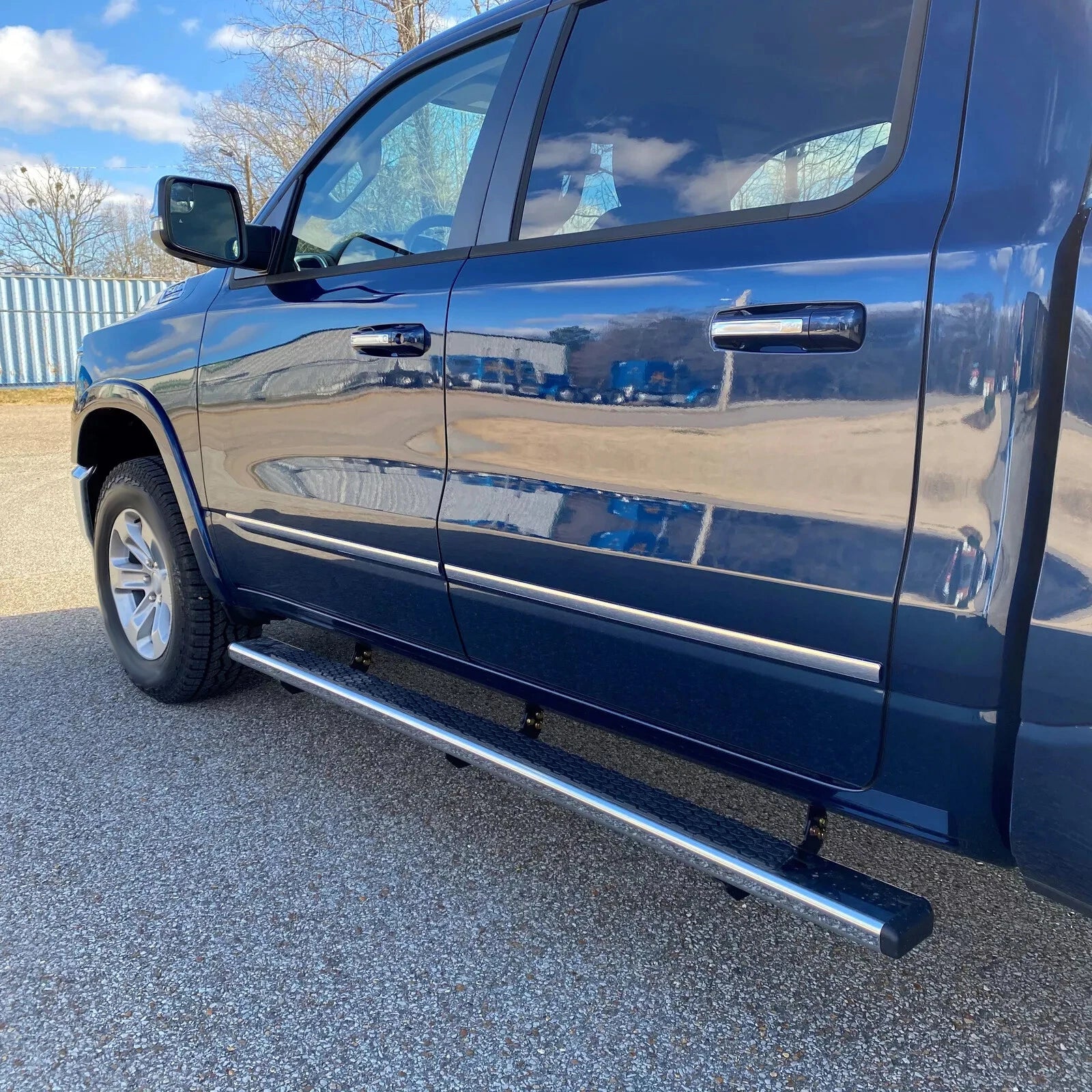 Set of 4 Chrome Body Side Door Molding Trim for Ram 1500 Crew Cab (2019–2022)