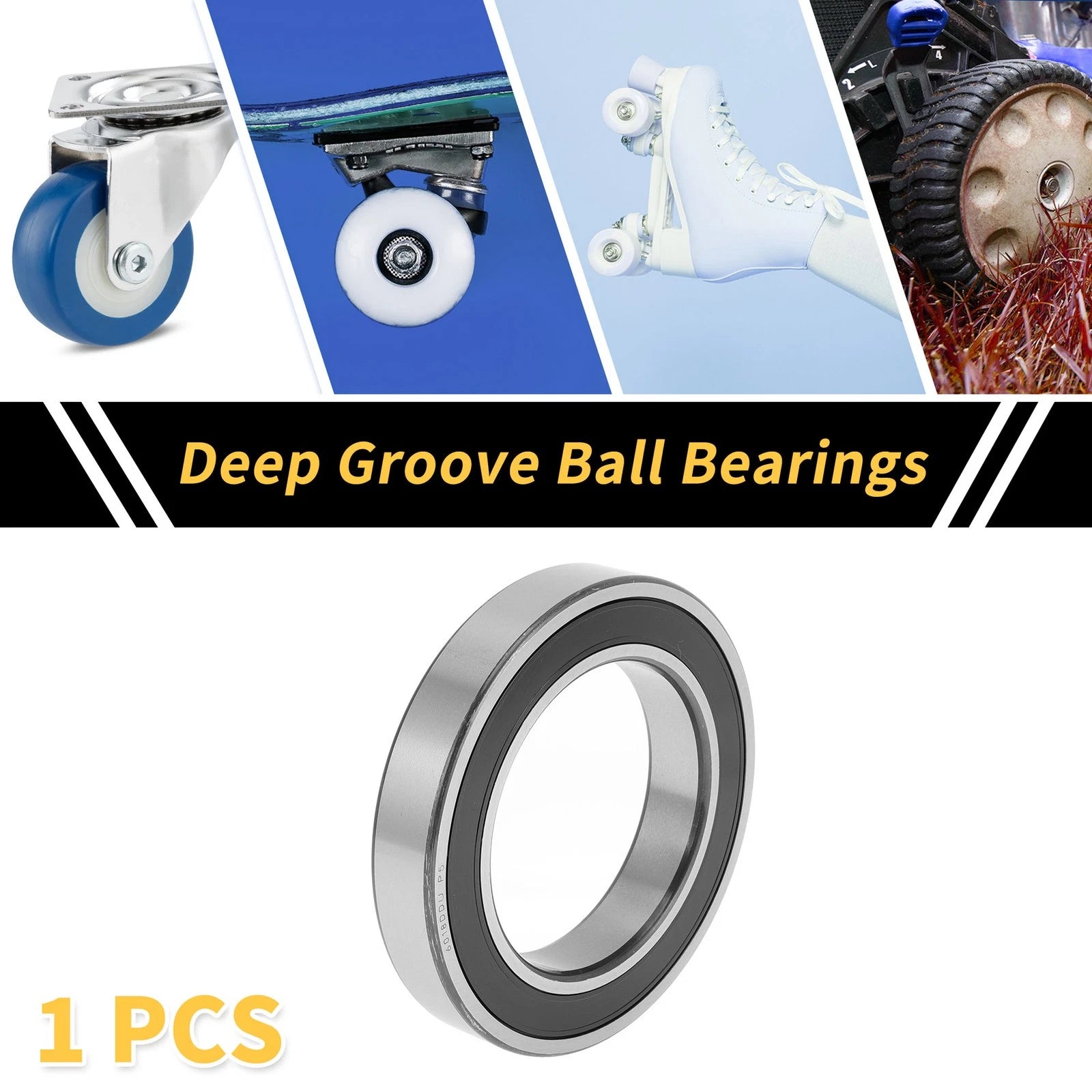 Deep Groove Ball Bearing 6018DDU for Scooter Skateboard (90x140x24mm)