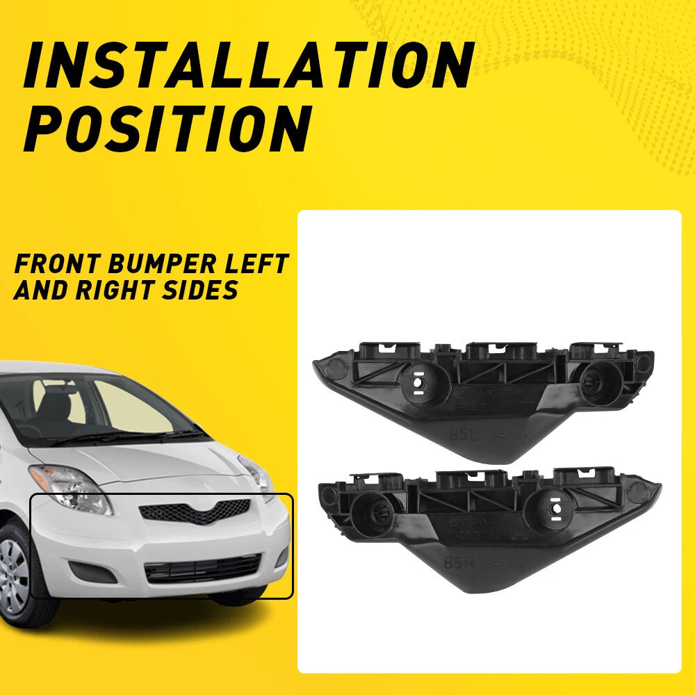 Set of 2 Front Bumper Retainer Brackets for Toyota Yaris (2007–2012)