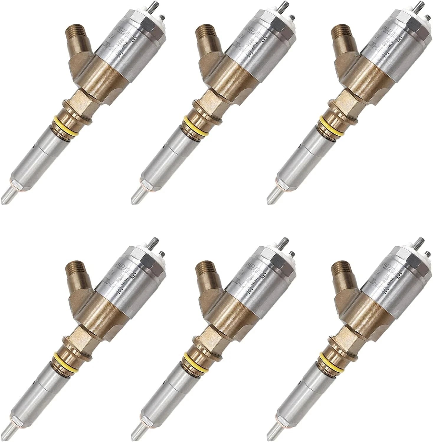 Set of 6 Fuel Injectors 320-0670 2645A745 for Caterpillar CAT C6.6 Engine