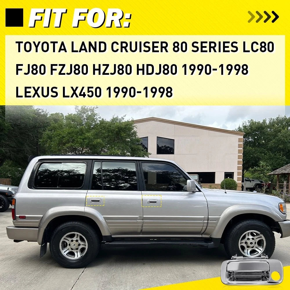 Chrome Outer Door Handle for Toyota Land Cruiser 80 Series (1990â1998)