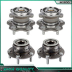 Set of 4 Front Rear Wheel Bearing Hub for Nissan Rogue (2008–2013) AWD