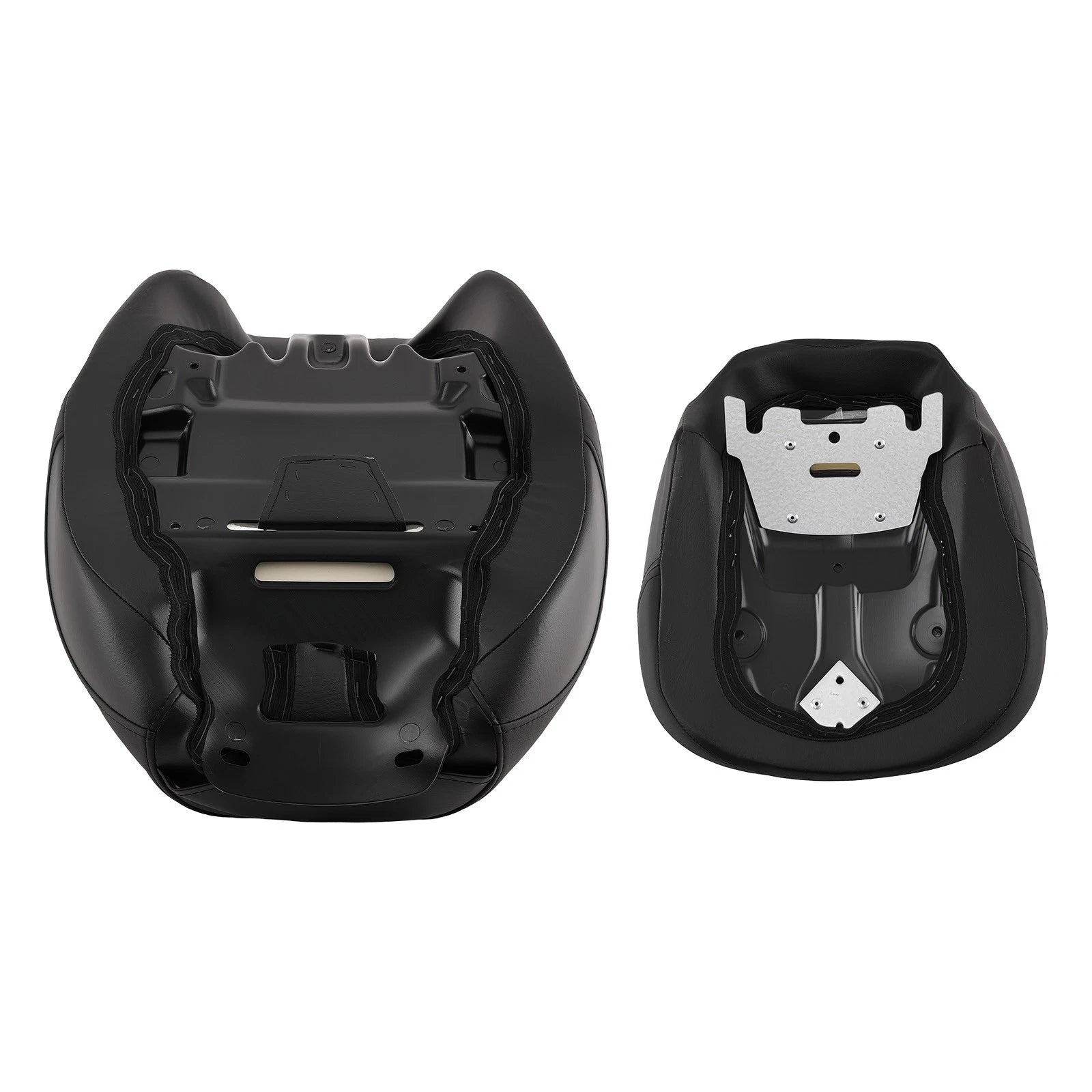 Black Leather Foam Driver Passenger Seat for Harley Touring (2009–Present)