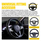 2X Carbon Fiber Steering Wheel Booster Cover for Mercedes Benz