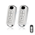 2Pcs White Soft TPU Leather Shockproof Smart Key Fob Cover for Mazda 3 6 (2014–2020)