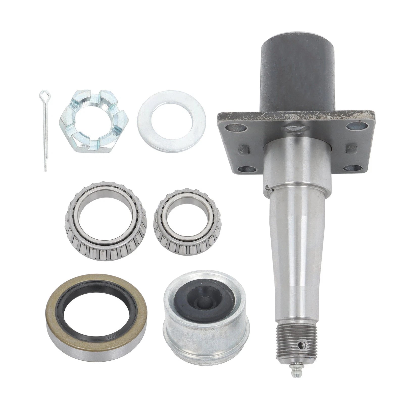 Trailer Hub Kit with Brake Flange for 5 on 4.5" Spindle (8.25" x 2")