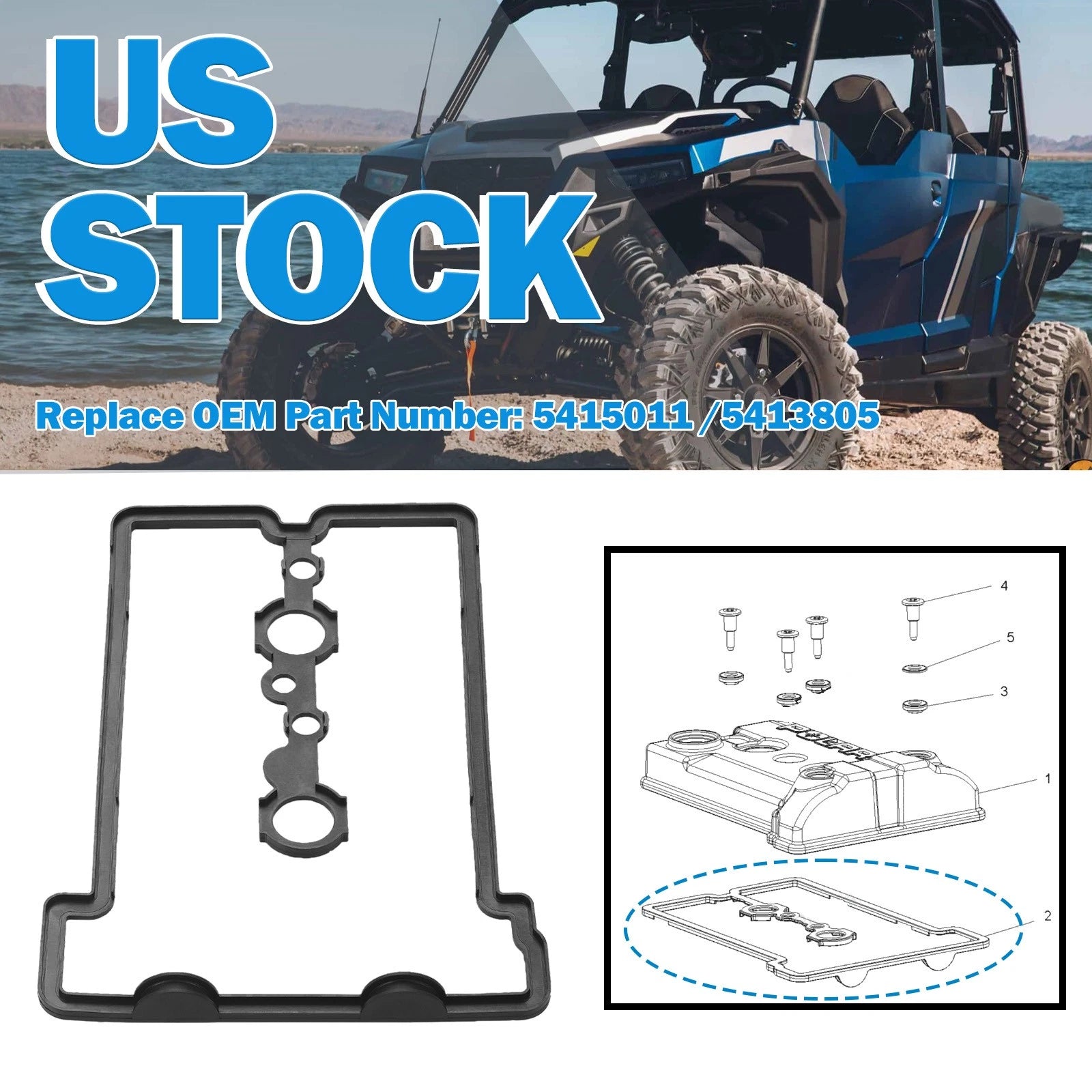 Valve Seal Cover for Polaris RZR Ranger 1000 900 (2015–2019)