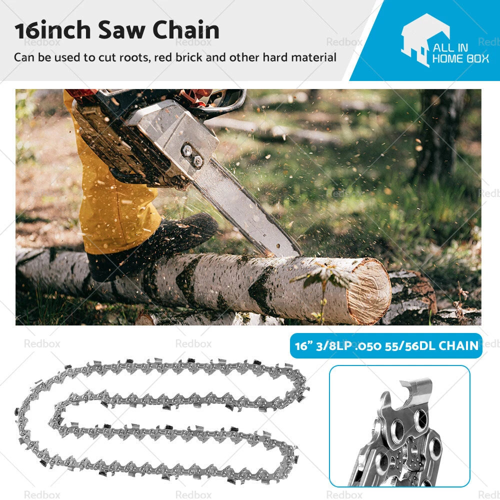 Chainsaw Chain 16 Inch 3/8LP .050 56DL for Various Saws