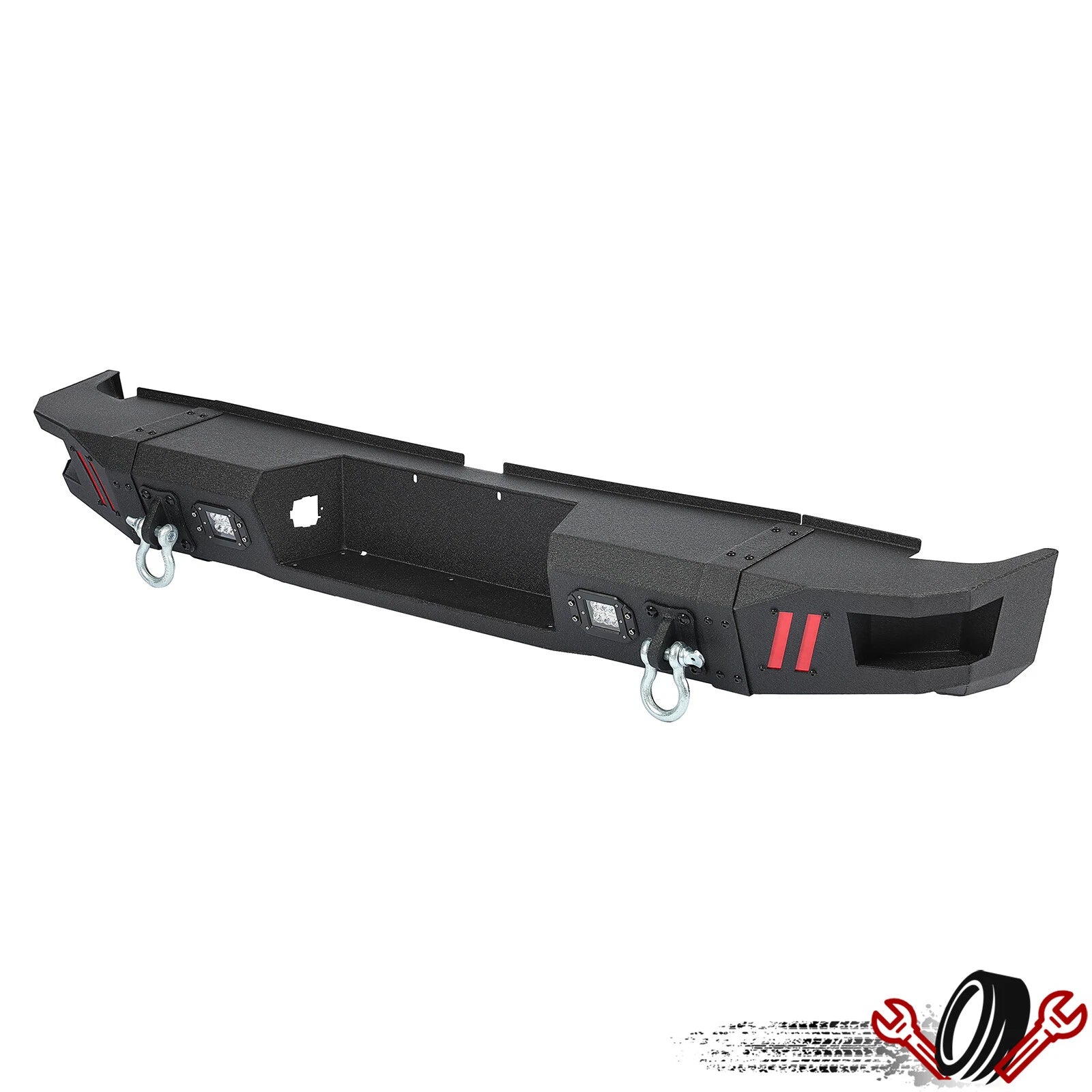 Off-Road Rear Step Bumper with LED Light & D-ring for Toyota Tundra (2007–2013)