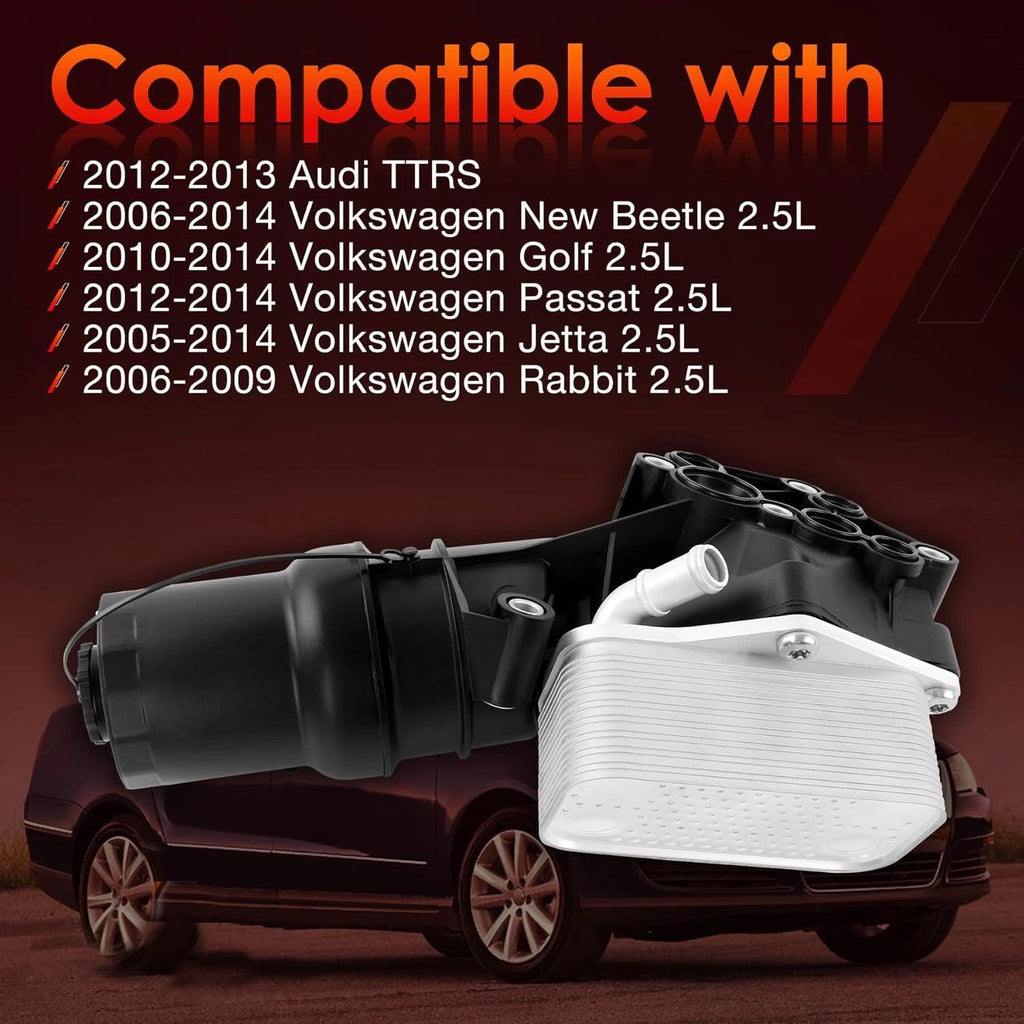 Oil Filter Cooler Housing for VW Jetta Golf Beetle Audi (2005-2014)