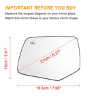 Heated Left Rearview Mirror Glass for Ford Escape (2008–2019)