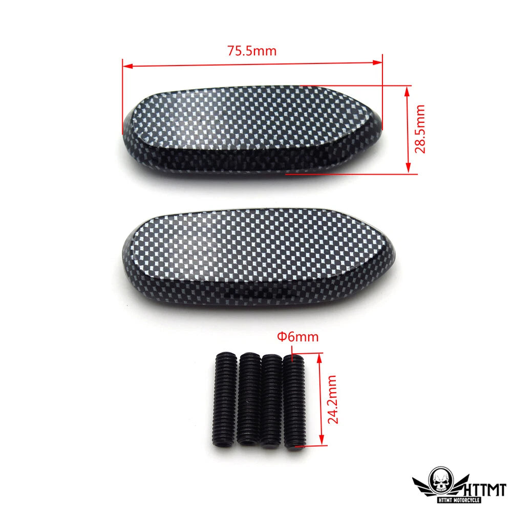 Mirror Base Block Off Plates for Suzuki GSX-R 600 750 1000 (2006–2008) Carbon