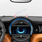 2Pcs PU Foam Pink Devil Bull Horn Steering Wheel Stickers for Racing Car (-)