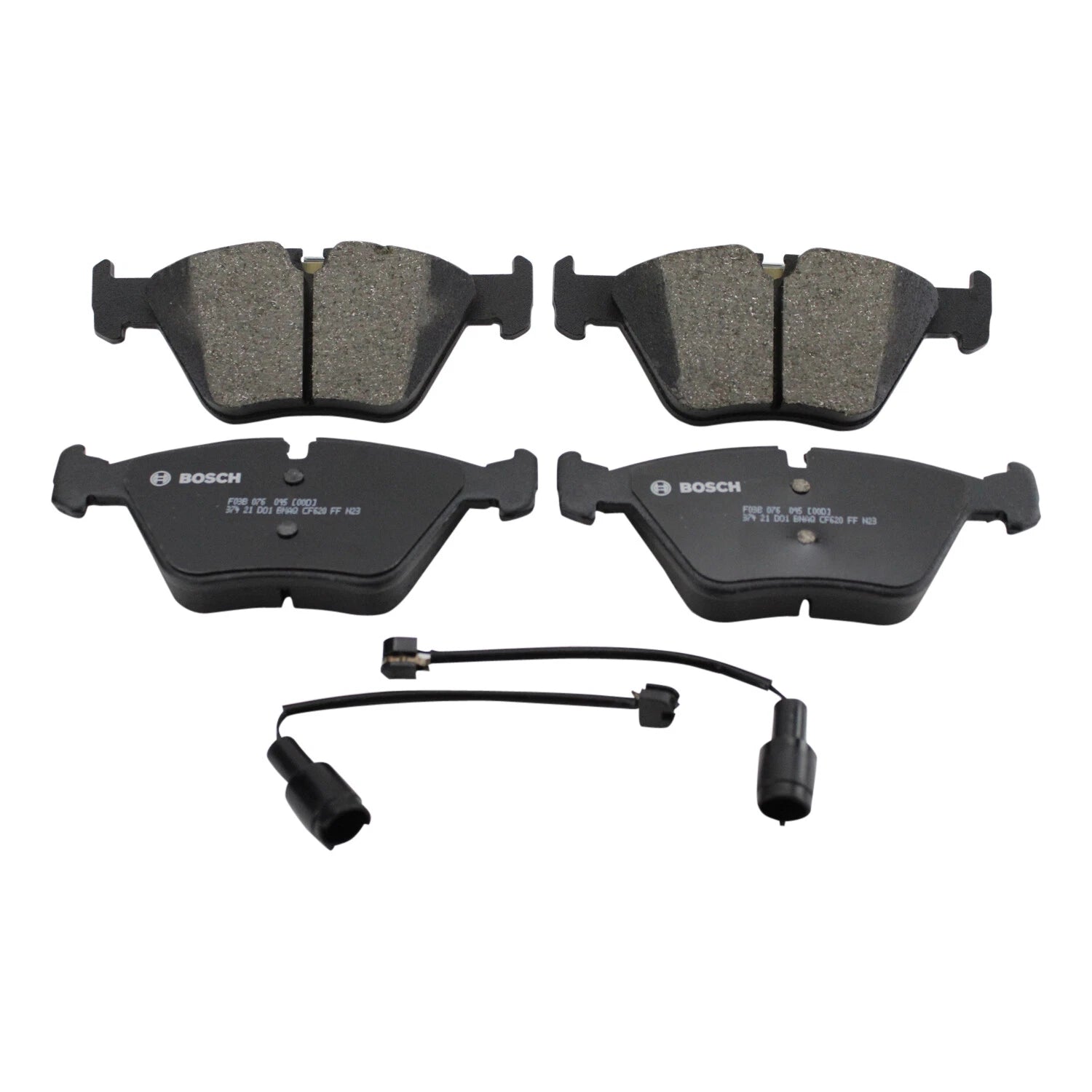 Set of 4 Bosch QuietCast Front Ceramic Brake Pads with Sensor for BMW E46 E83 E85 E86