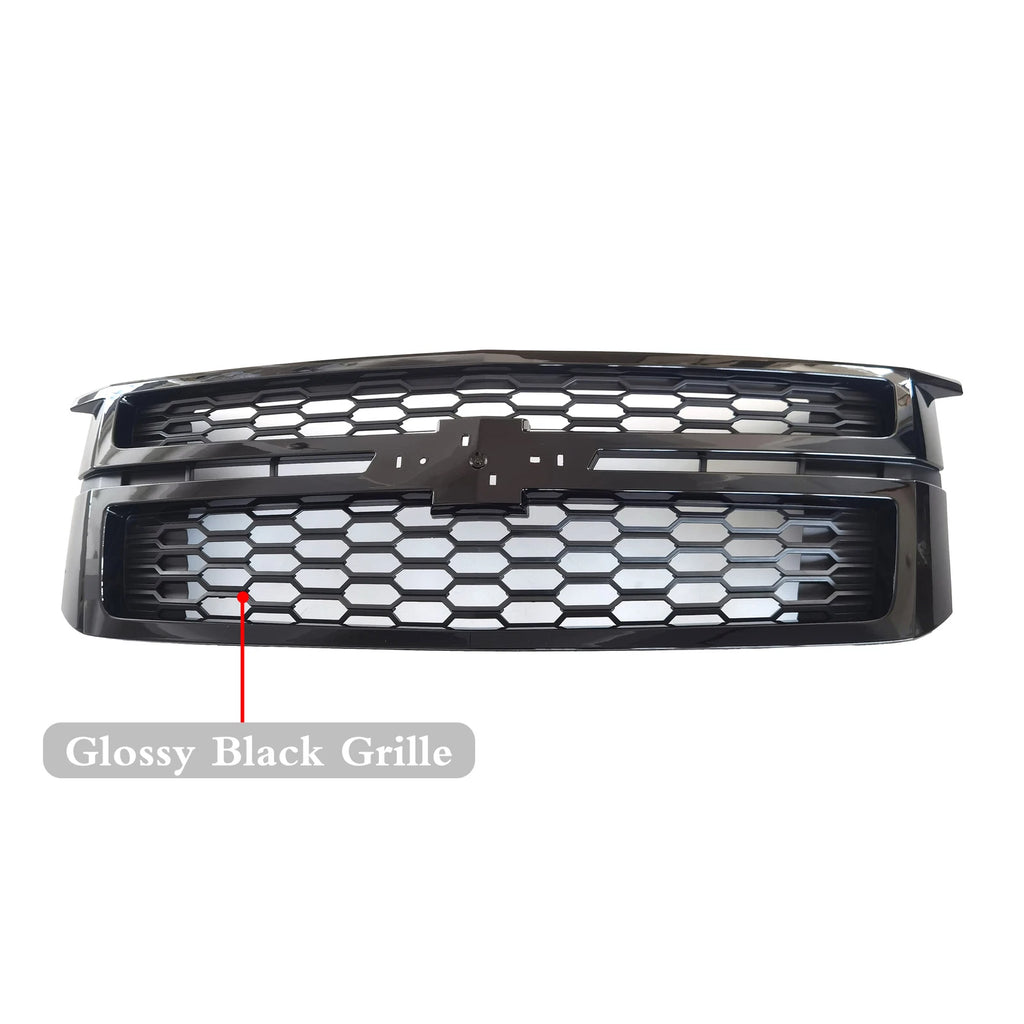 Glossy Black Bumper Grille for Chevrolet Tahoe Suburban (2015–2020)