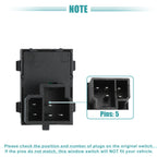 Right Power Window Switch for Dodge Ram 1500, Jeep Cherokee (No. 56007695AC)