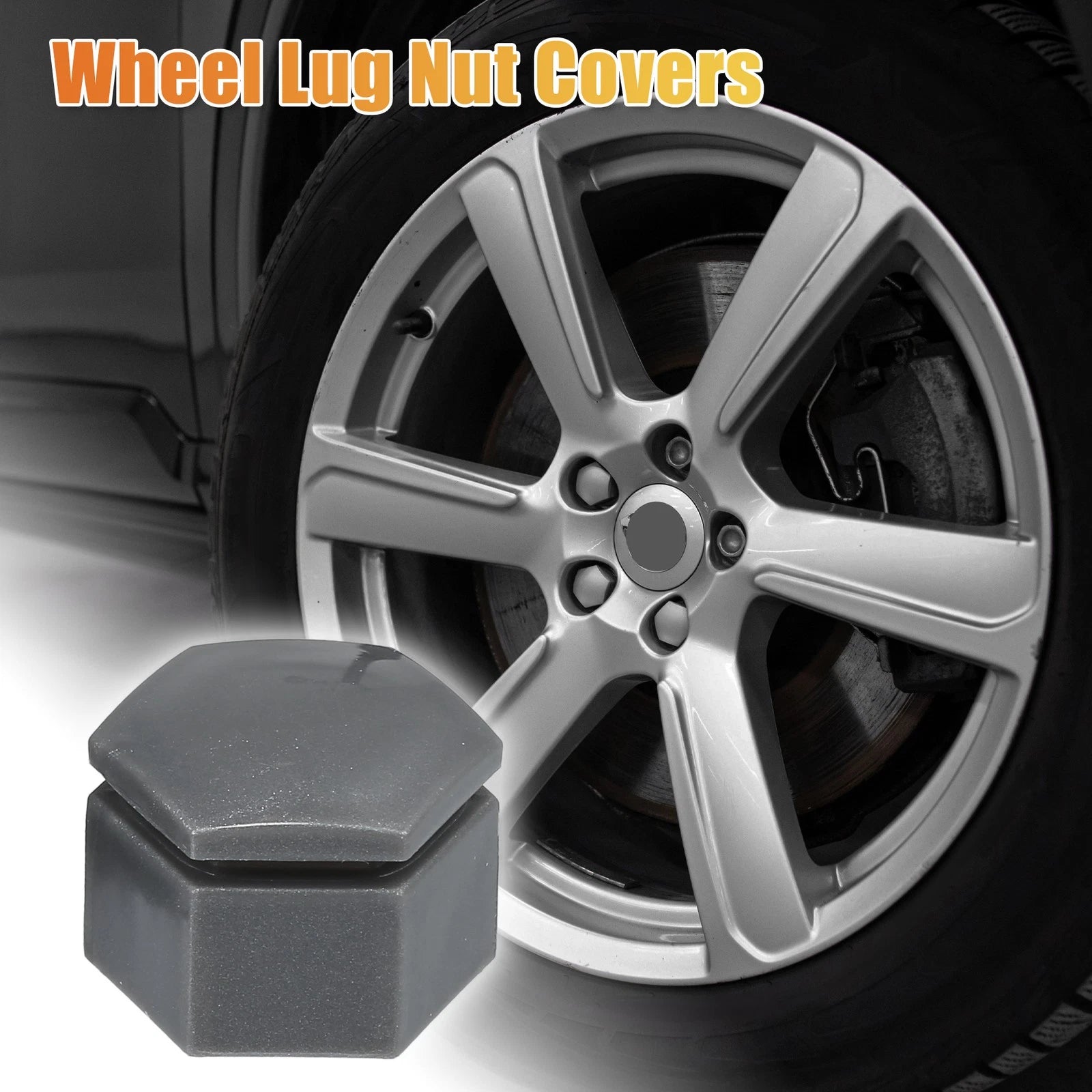 20 Pcs 22mm Wheel Lug Nut Cover for Land Rover Range Rover Sport (2006–2013) Gray