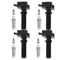 Set of 4 Ignition Coils & Spark Plugs for Ford Focus 2.0 L4 (2000–2011)