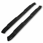 Black 5in Steel Oval Bent w/Step Pads Step Nerf Bar for 2019 Ram 1500 Crew Cab