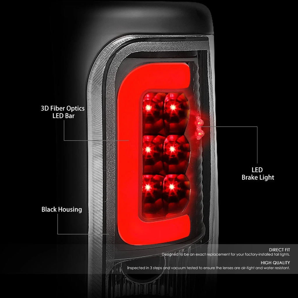 LED Red C-Bar Tail Brake Light Lamp for Dodge Ram 1500 2500 3500 (1994–2002)