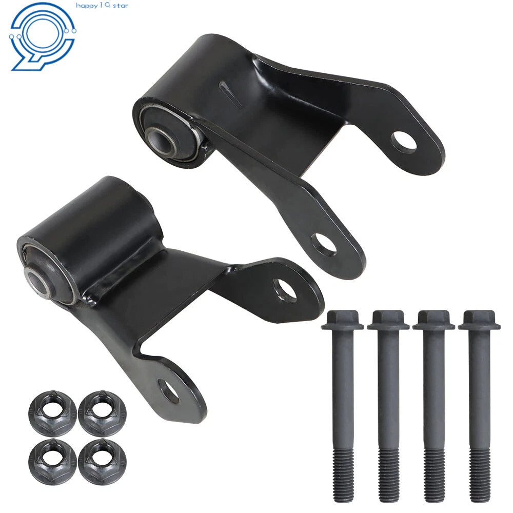 Set of 2 Leaf Spring Rearward Shackle Brackets for Chevy GMC (2009–2013)